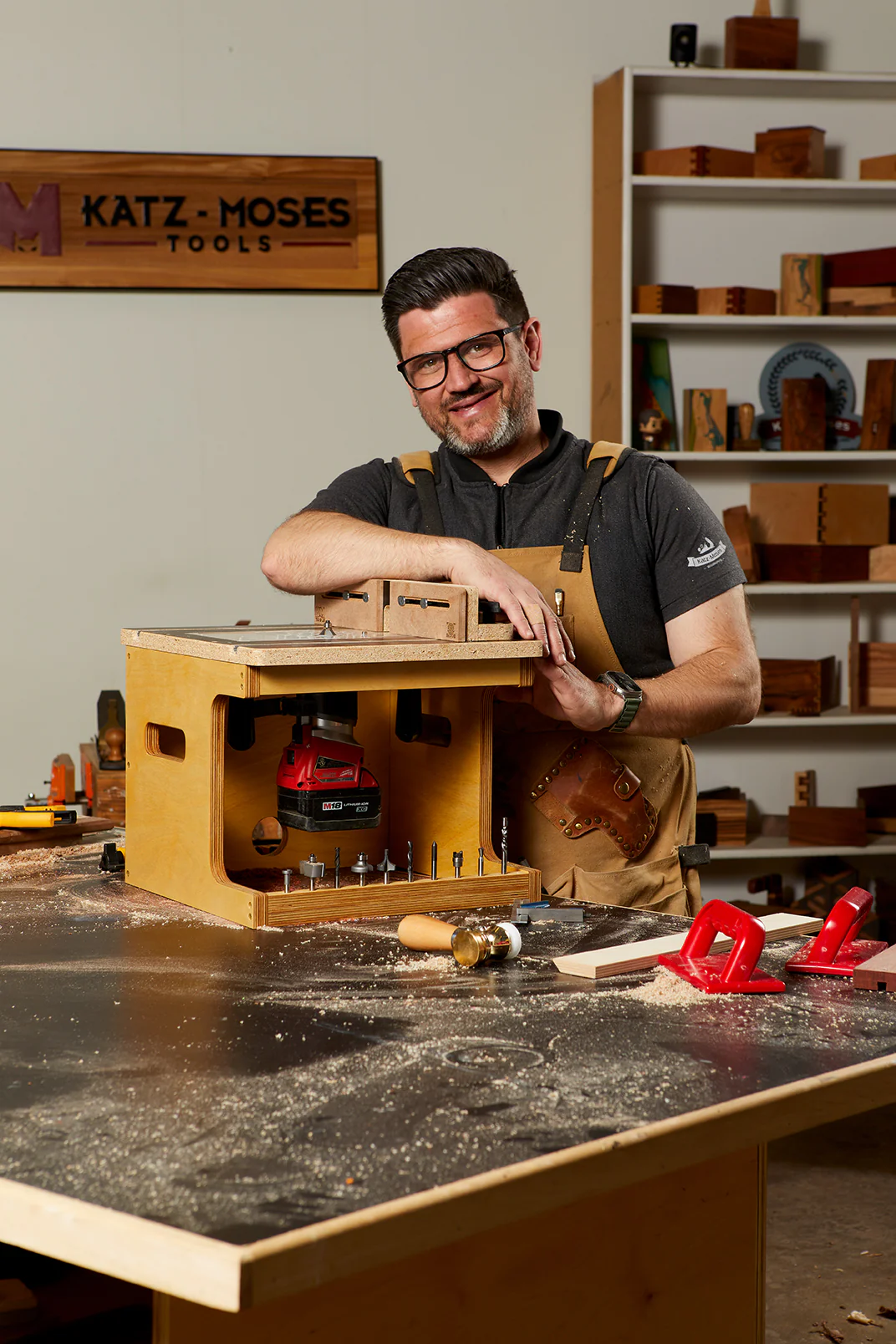KM Tools Benchtop Router Table for 3x3 Custom Trim Router Jig - Image 34