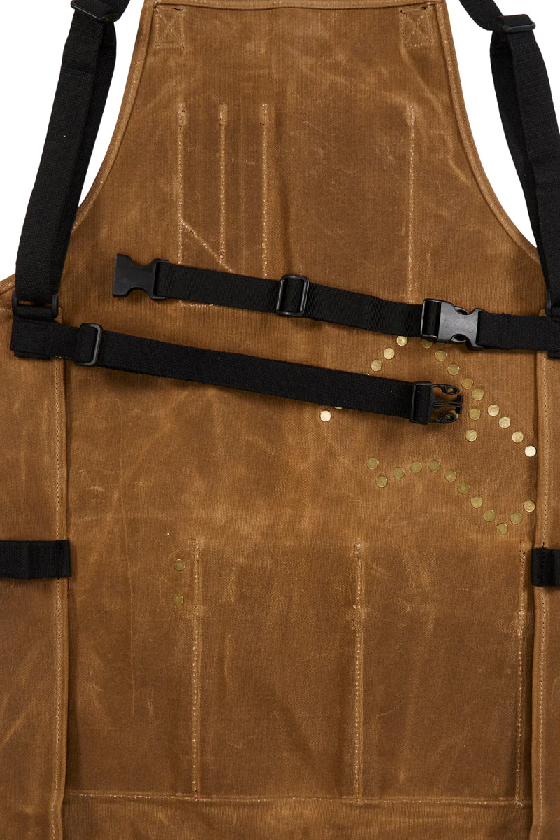The Katz-Moses Unisex 20 oz Waxed Canvas Woodworking Tool Apron (XS/SM/MED/SLIM) - Image 4